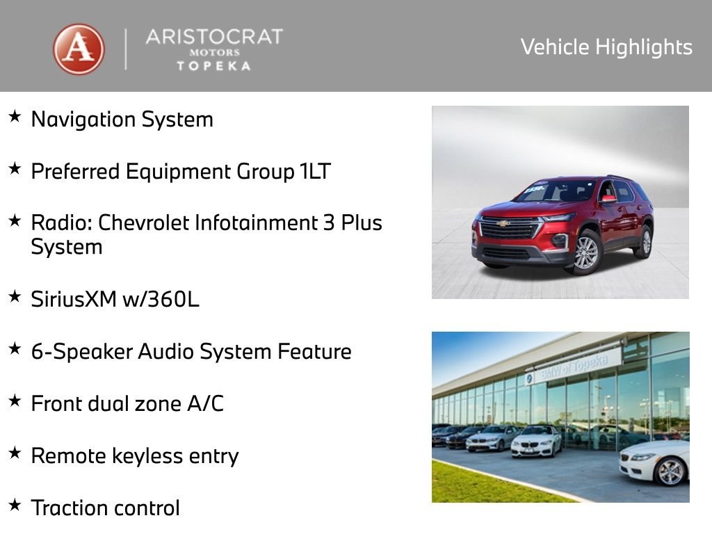 Used 2023 Chevrolet Traverse 1LT with VIN 1GNEVGKW1PJ140832 for sale in Kansas City