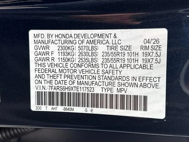 Used 2026 Canyon River Blue Metallic Honda Sport Touring image 19