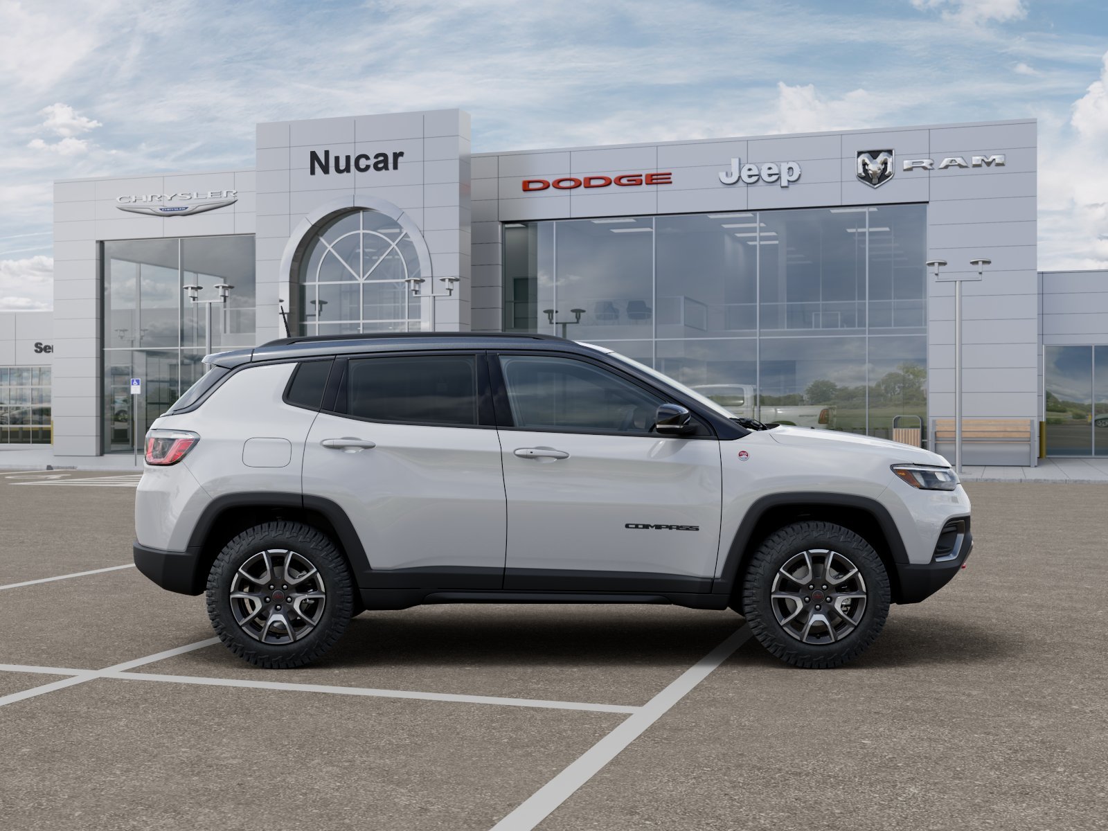 New 2026 Bright White Clear-Coat Exterior Paint Jeep Trailhawk image 121