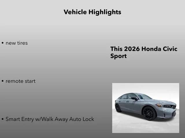 New 2026 Urban Gray Pearl Honda Sport image 15