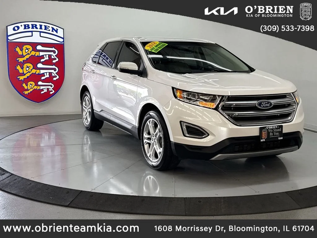 Used 2018 White Platinum Clearcoat Metallic Ford Titanium image 1