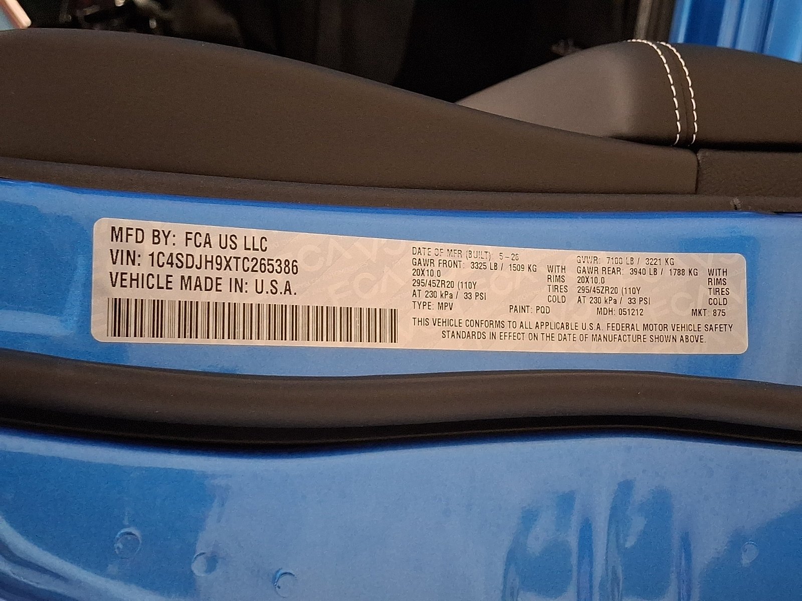 New 2026 B5 Blue Exterior Paint Dodge SRT Jailbreak image 15