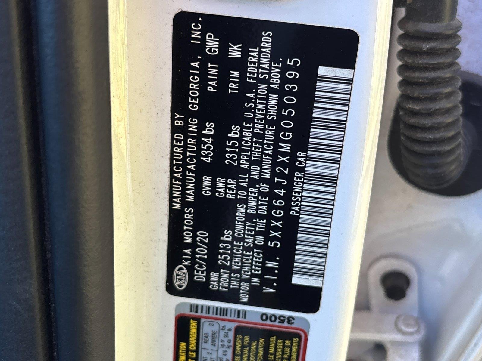 Used 2021 Glacial White Pearl KIA GTLINE image 11