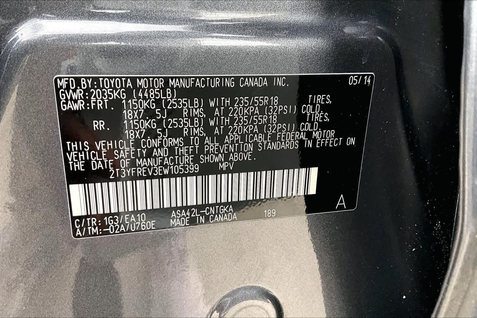 Used 2014 Magnetic Gray Metallic Toyota Limited image 37