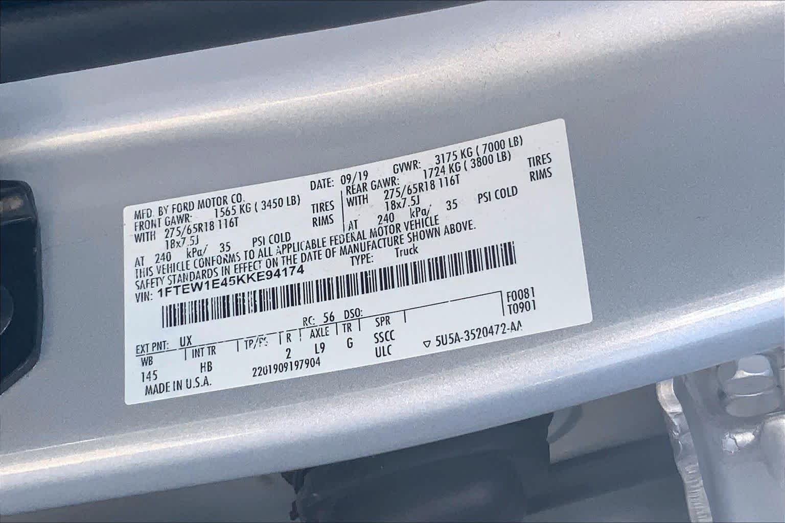 Used 2019 Ingot Silver Ford LARIAT image 33