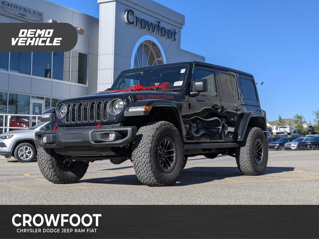 New 2025 Black Jeep Rubicon X - - 4x4 - 35 INCH A/T TIRES - Trailer Tow Group - Offroad Cam & More! image 1