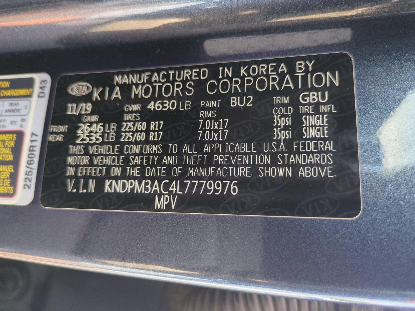 Used 2020 Pacific Blue Kia LX image 38