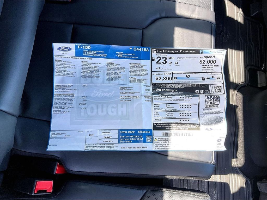 New 2025 Agate Black Metallic Ford Platinum image 17