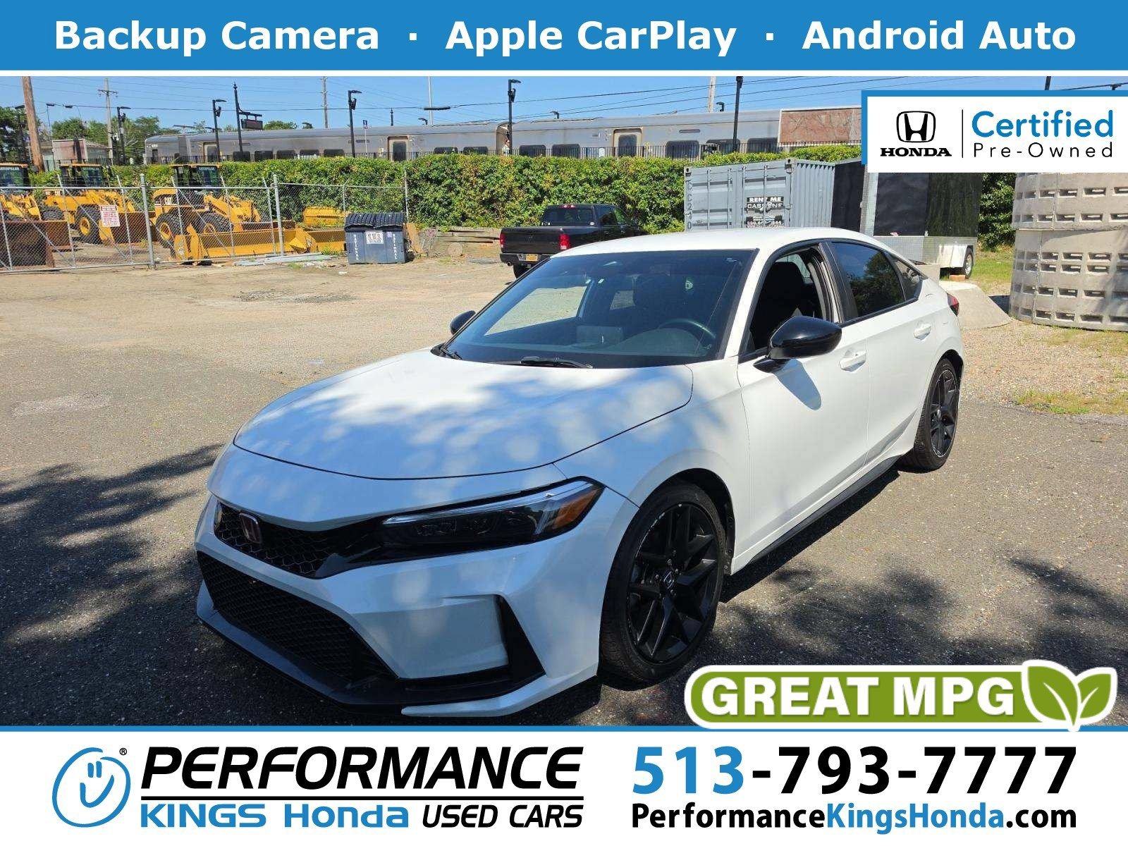 Certified Used 2023 Platinum White Pearl Honda Sport image 1