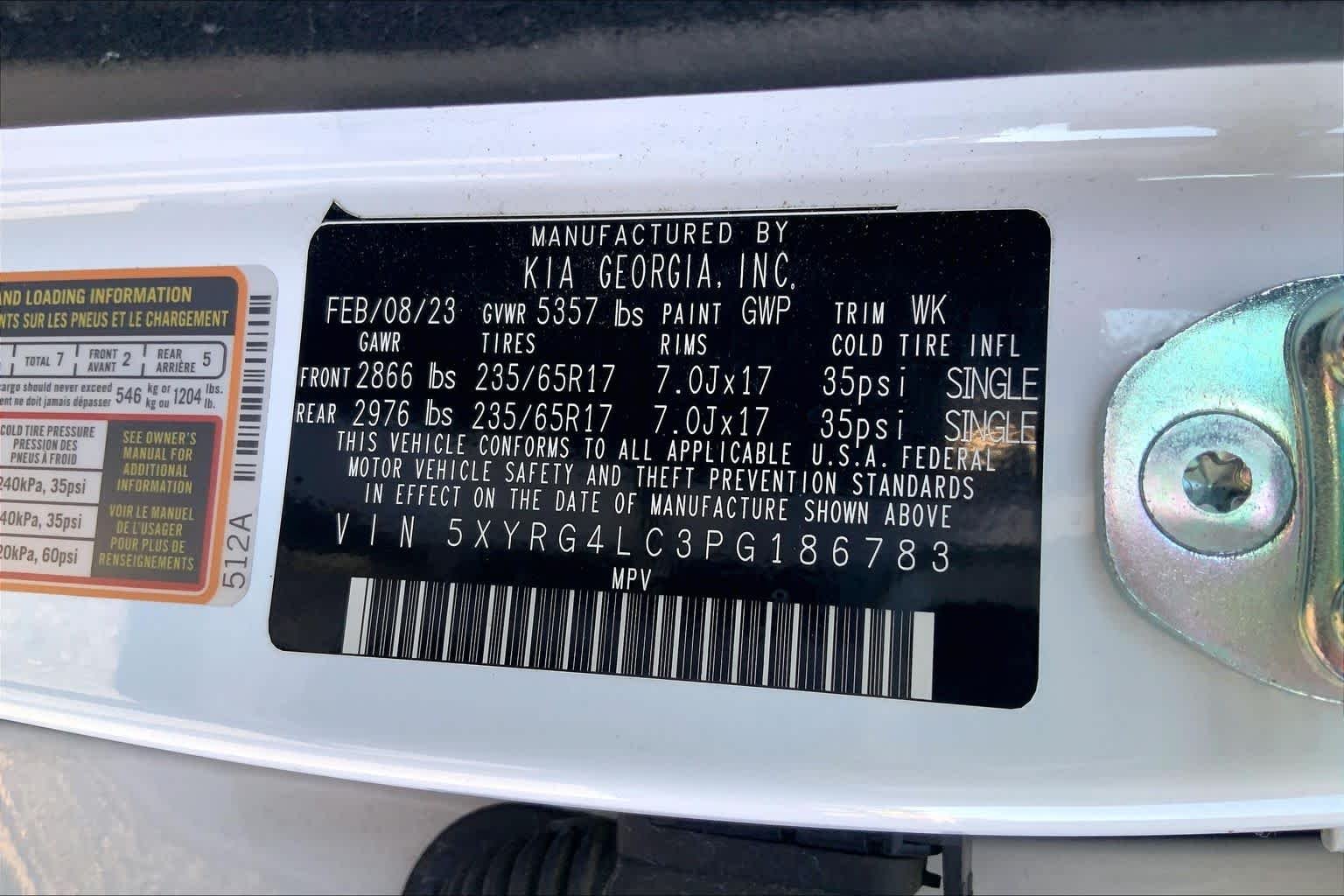 Used 2023 Glacial White Pearl Kia LX image 30