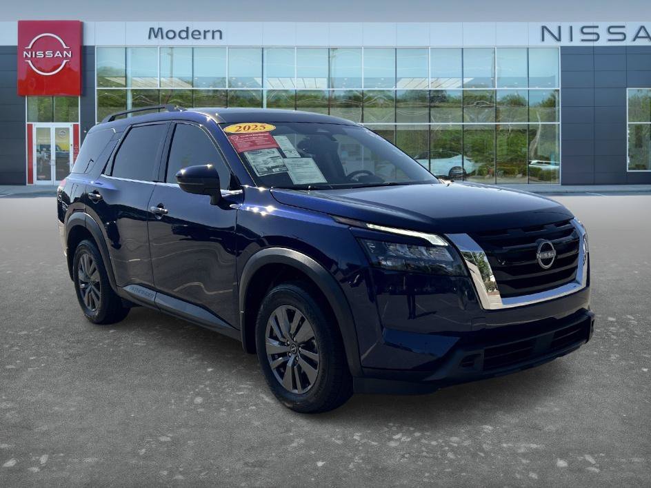 Certified Used 2025 Deep Ocean Blue Pearl Nissan SV image 3