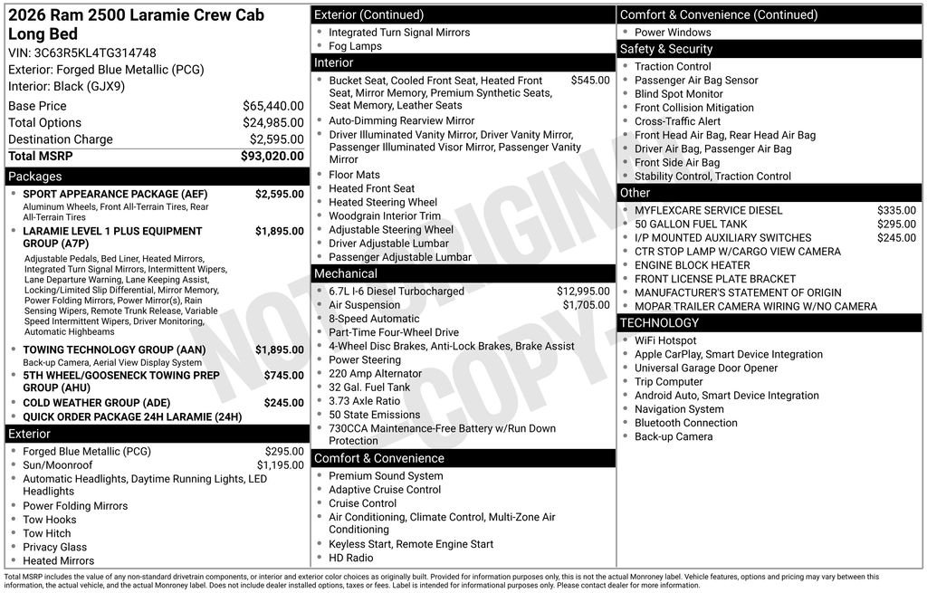 New 2026 Forged Blue Metallic Exterior Paint RAM LARAMIE image 48