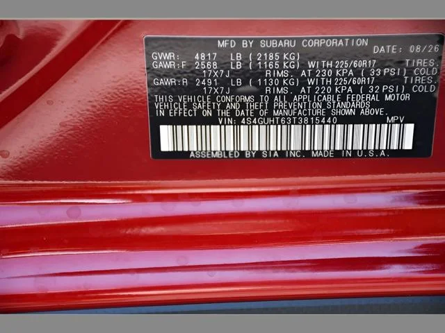 New 2026 LITHIUM RED PEARL Subaru Wilderness image 23