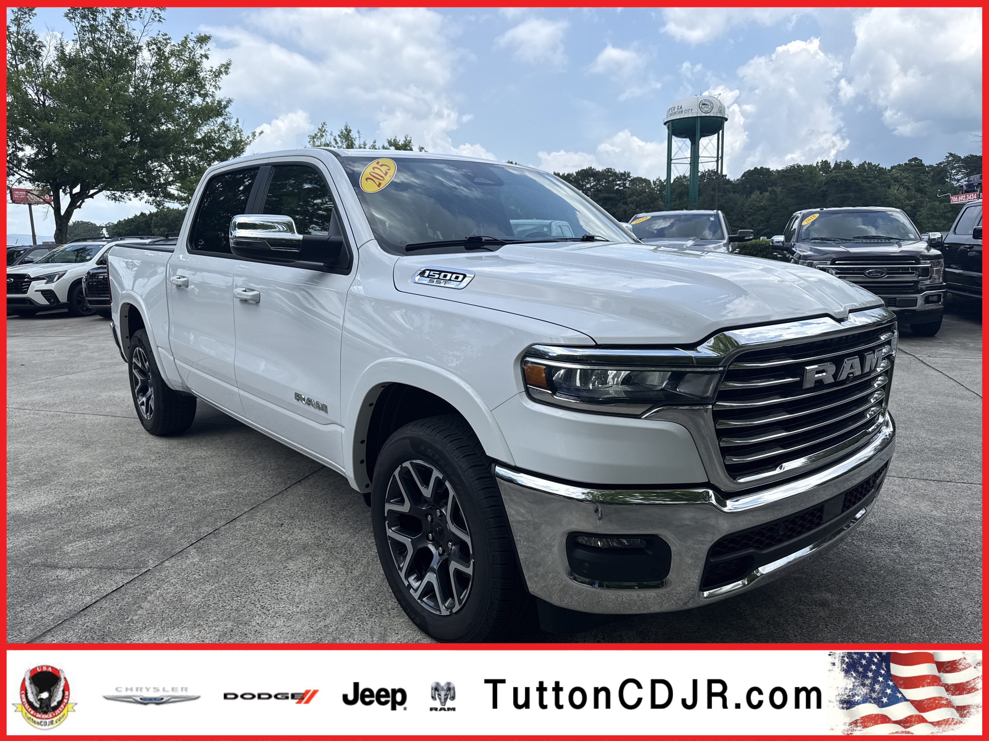 Used 2025 Bright White Clearcoat Ram Laramie image 1