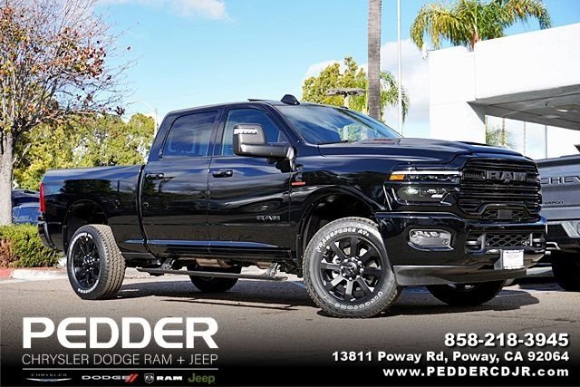 New 2026 Diamond Black Crystal Pearl-Coat Exterior Paint RAM Laramie Night Edition image 1