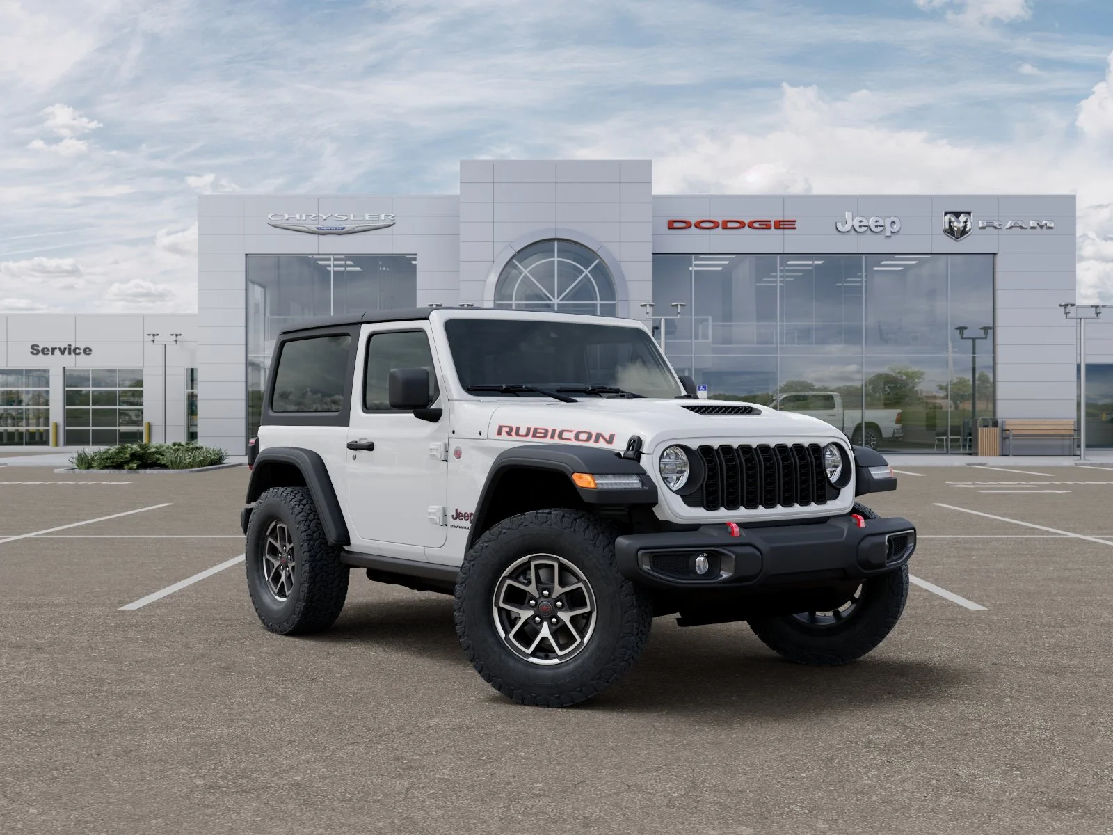 New 2026 Bright White Clear-Coat Exterior Paint Jeep Rubicon image 15