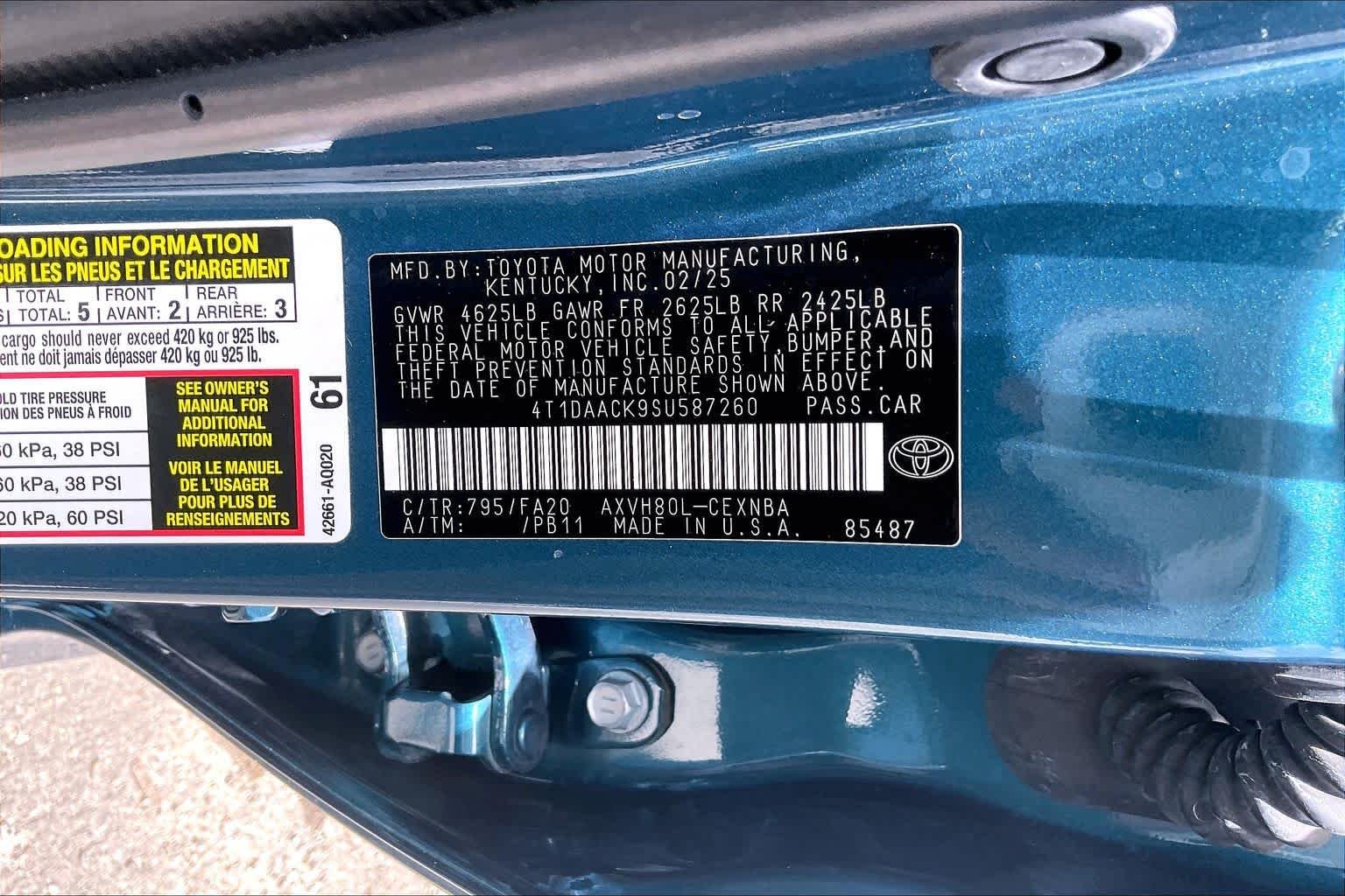 Used 2025 Ocean Gem Toyota LE image 33