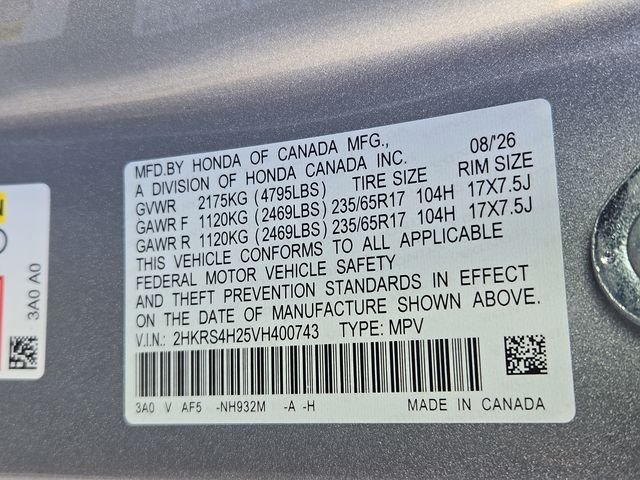 New 2027 Solar Silver Metallic Honda LX AWD image 20