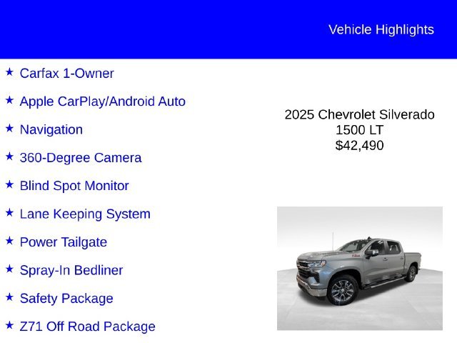 Certified Used 2025 Sterling Gray Metallic Chevrolet LT image 2
