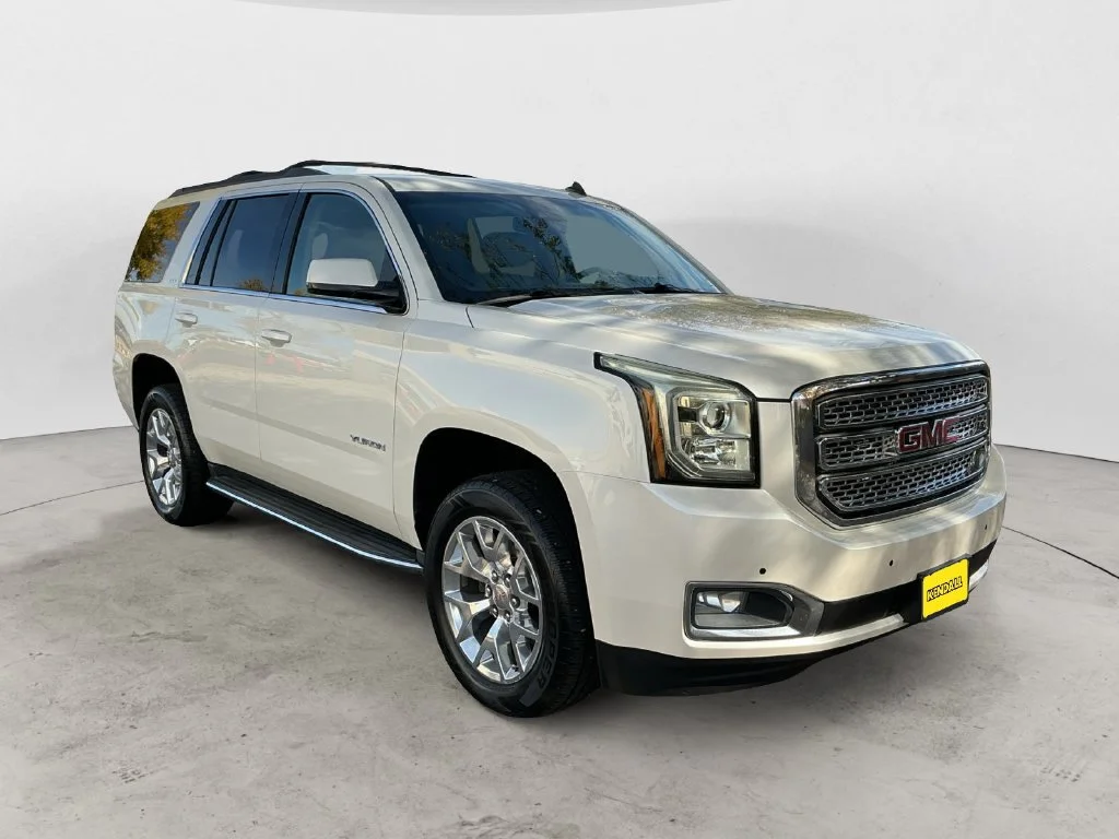 Used 2015 WHITE DIAMOND TRICOAT GMC SLT image 5