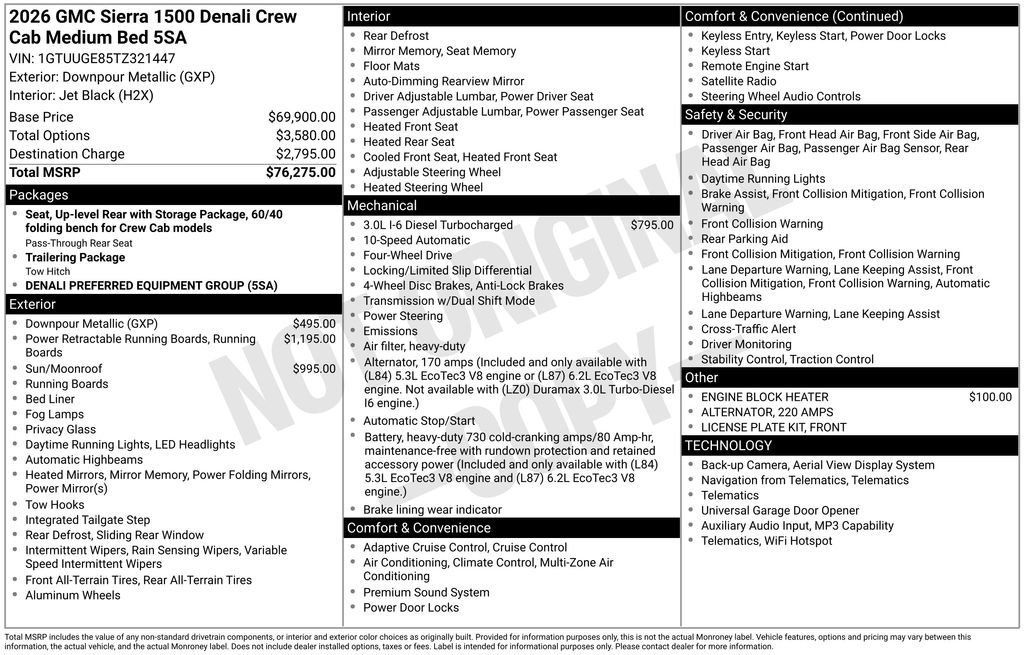 New 2026 Downpour Metallic GMC Denali image 6