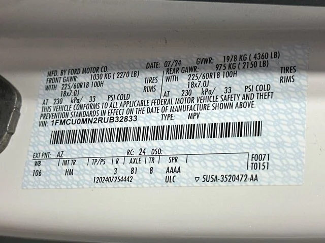 Certified Pre-Owned 2024 Ford Escape ST-Line