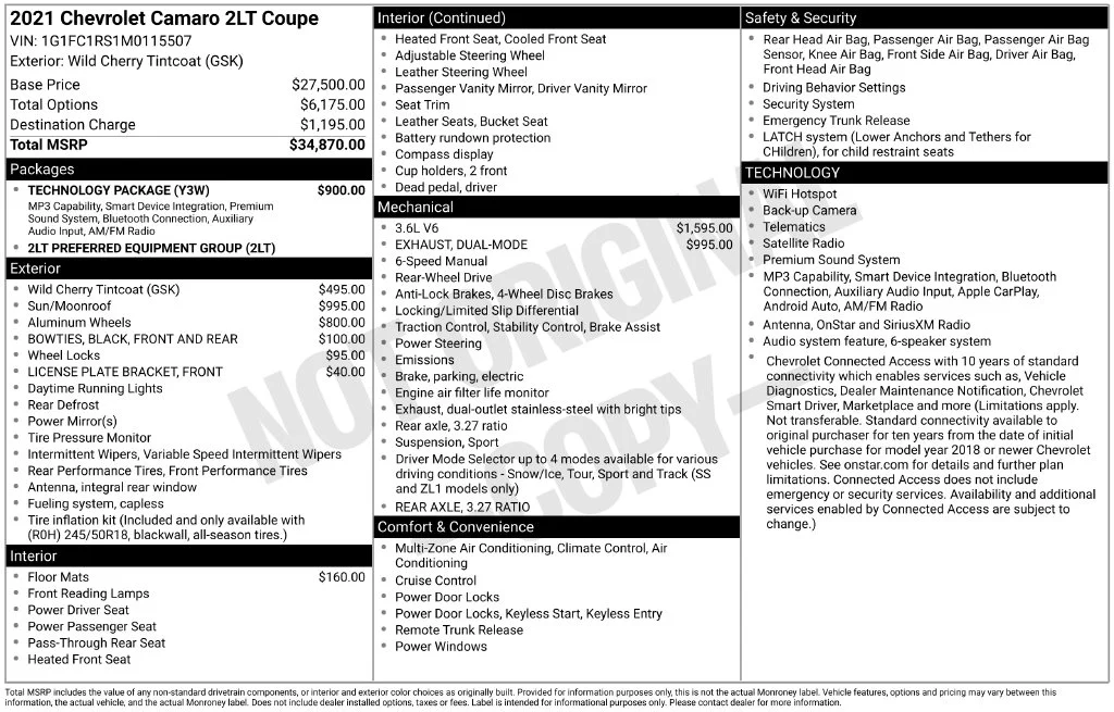 Used 2021 Red Chevrolet 2LT image 12