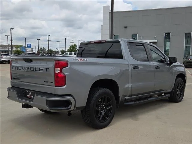 Used 2024 Slate Gray Metallic Chevrolet Custom 4x4 Crew Cab 5.75 ft. box 147.4 in. WB image 3