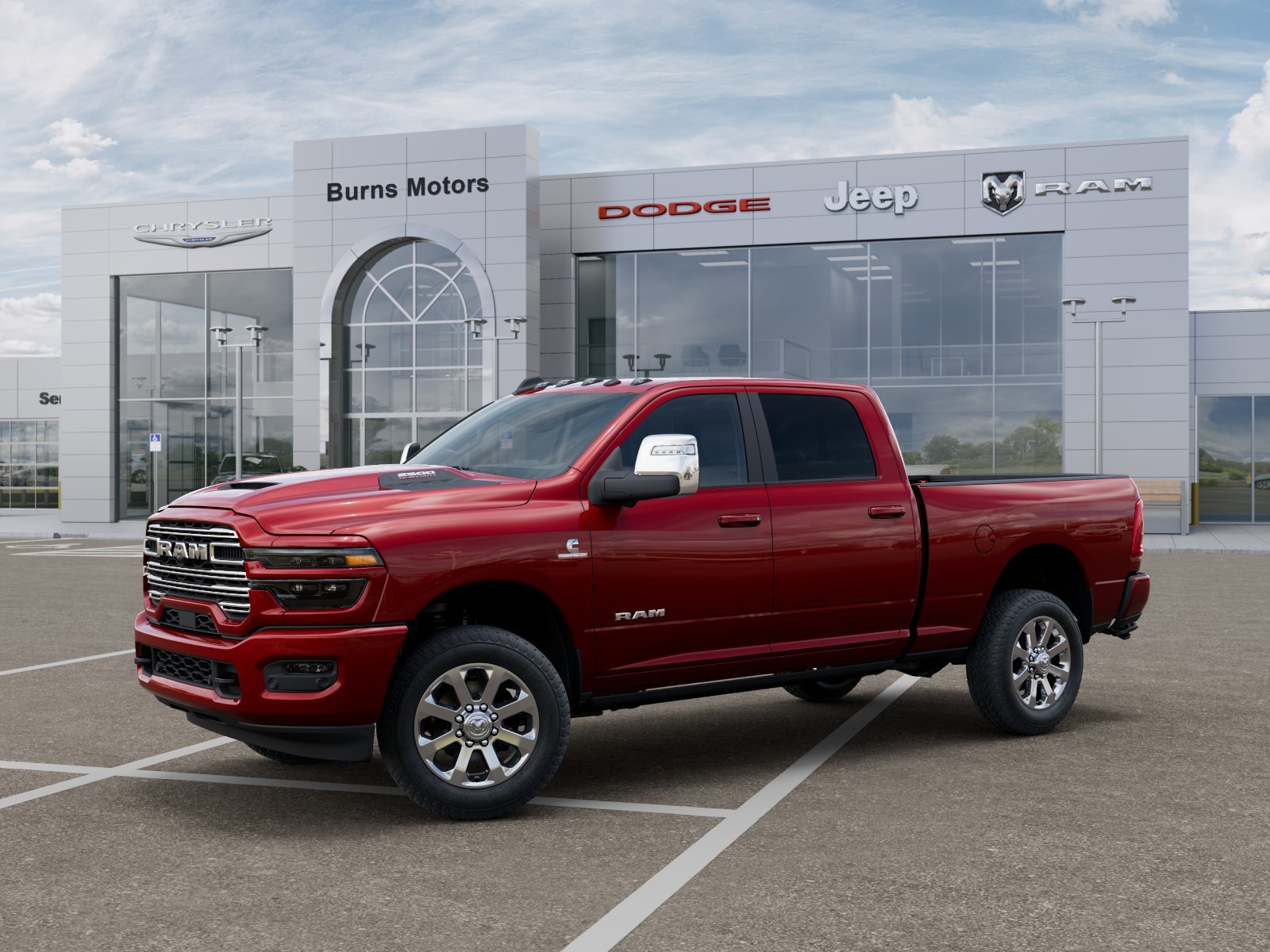 New 2027 Molten Red Pearl-Coat Exterior Paint RAM Laramie image 2