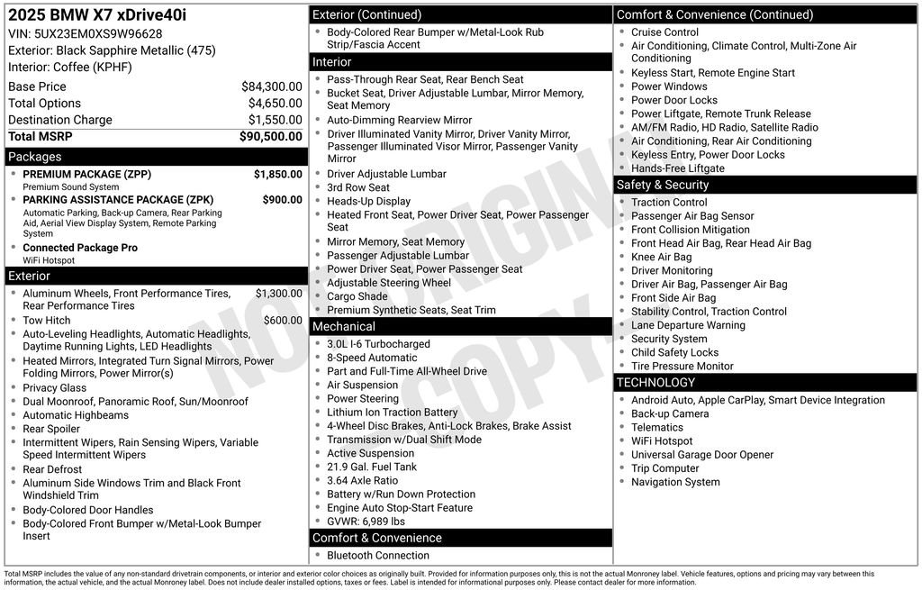 Certified Used 2025 Black Sapphire Metallic BMW xDrive40i image 29