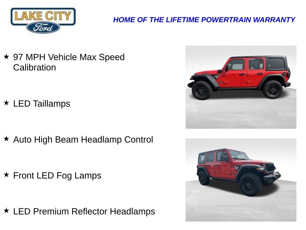 Used 2024 Firecracker Red Clearcoat Jeep Willys 4xe image 22