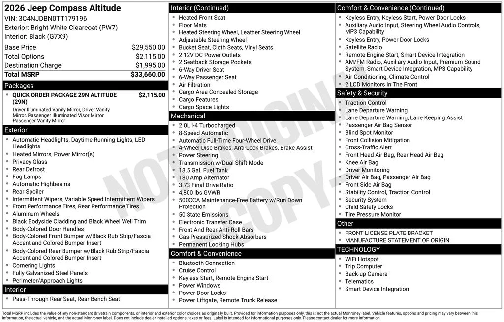 New 2026 Bright White Clearcoat Jeep Latitude image 6