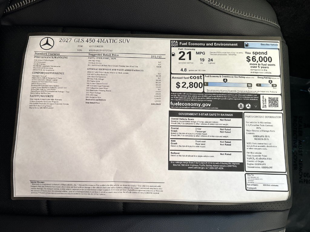 New 2027 Polar White Mercedes-Benz GLS 450 image 64