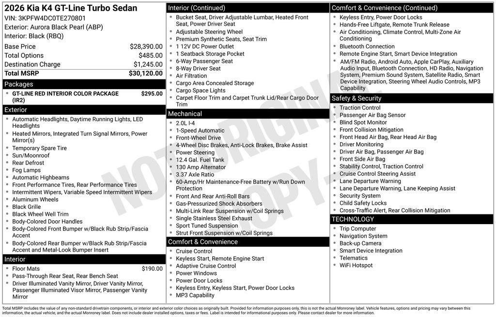 New 2026 Aurora Black Pearl Kia GT-Line Turbo image 6