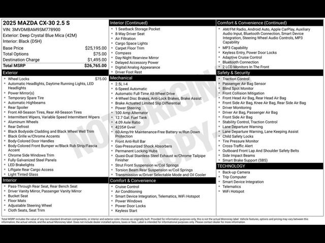 Certified Used 2025 Blue Mazda 2.5 S image 32