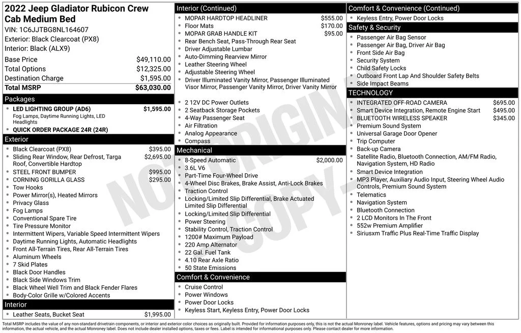 Used 2022 Black Jeep Rubicon image 2