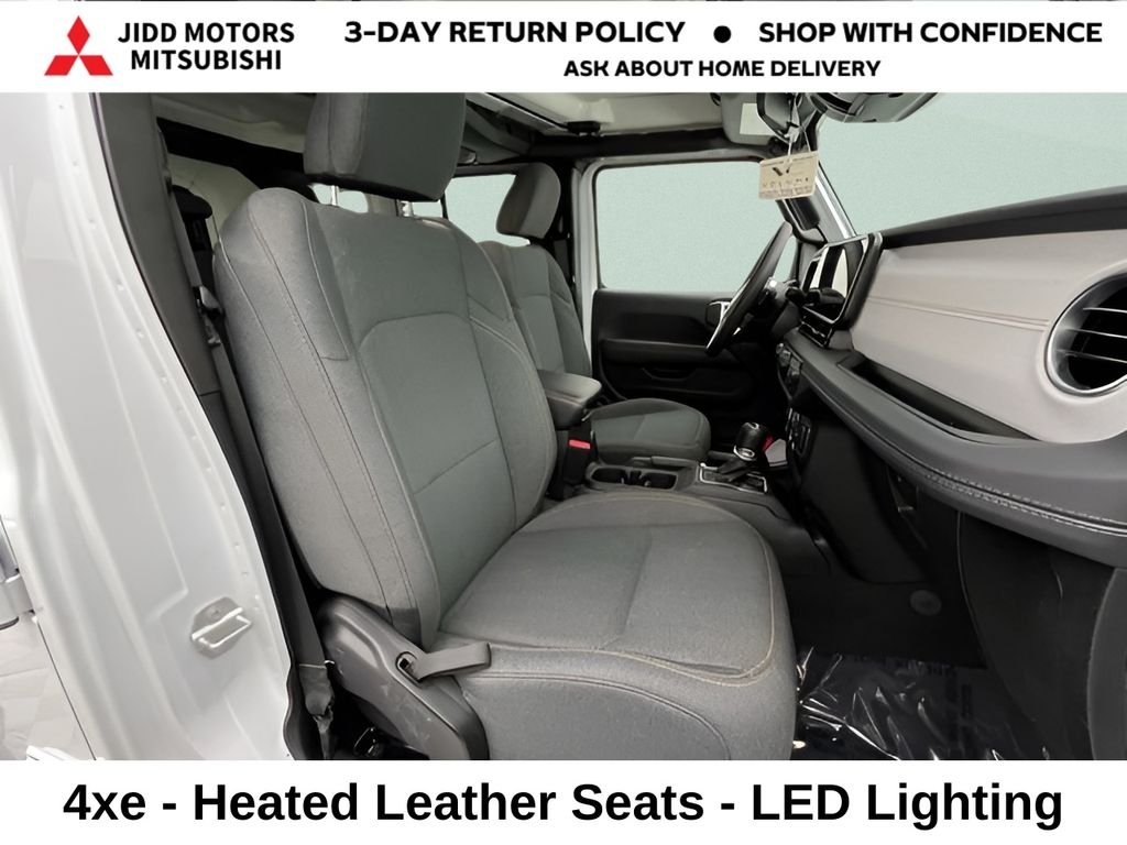 Used 2025 Bright White Clearcoat Jeep Sahara 4xe image 40