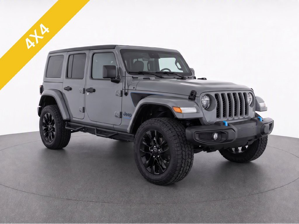 Used 2022 Gray Jeep Unlimited Sahara 4xe image 2