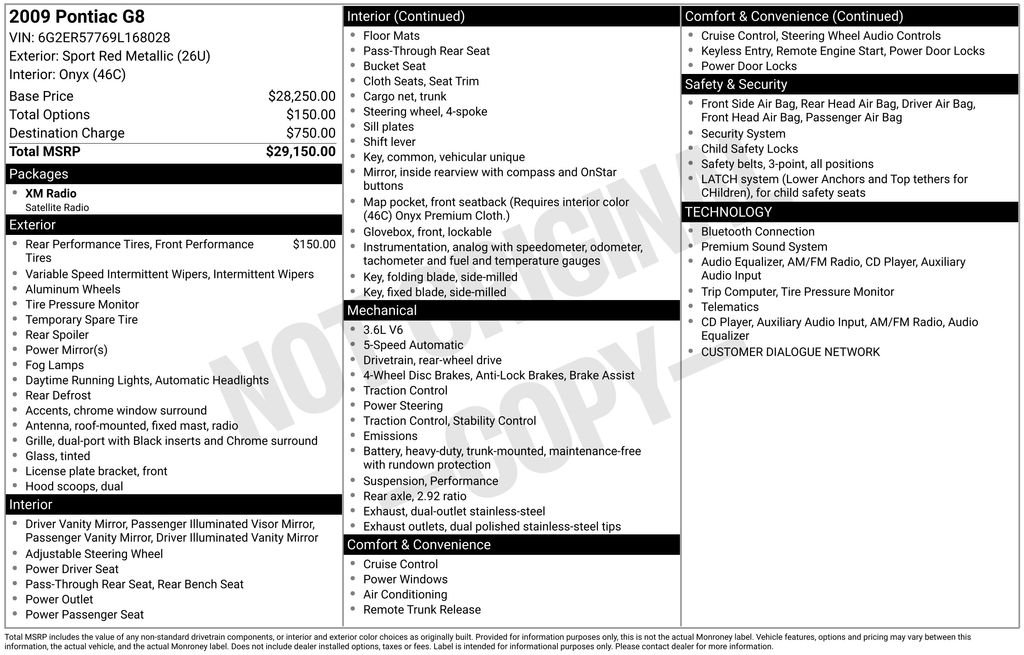 Used 2009 Red Pontiac Base image 9
