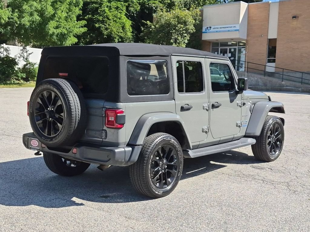 Used 2021 Gray Jeep Unlimited Sahara 4xe image 3