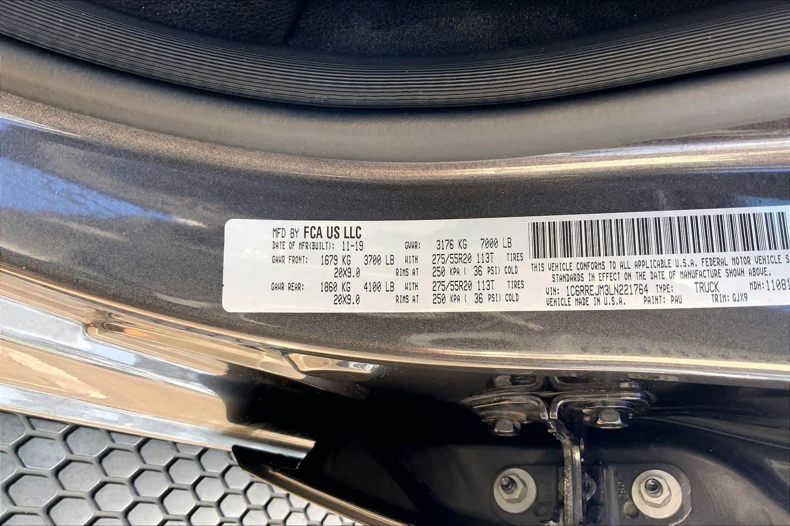 Used 2020 Granite Crystal Metallic Clearcoat Ram Laramie image 31