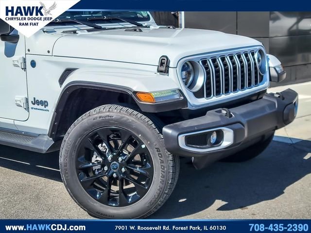 Certified 2025 Jeep Wrangler 4xe Sahara 4XE with VIN 1C4RJXP61SW601571 for sale in Forest Park, IL