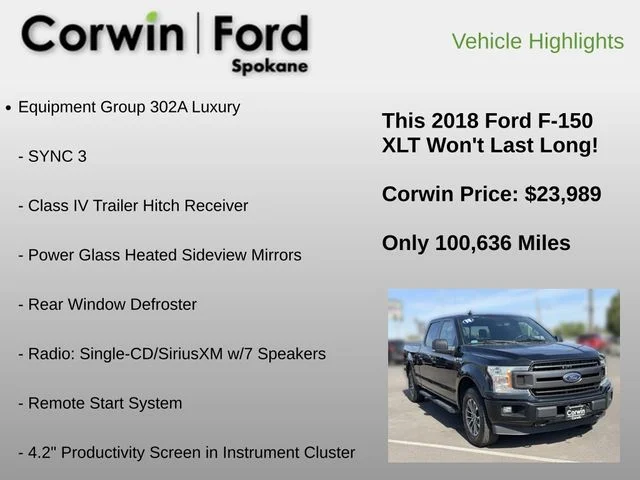 Used 2018 Shadow Black Ford XLT image 6