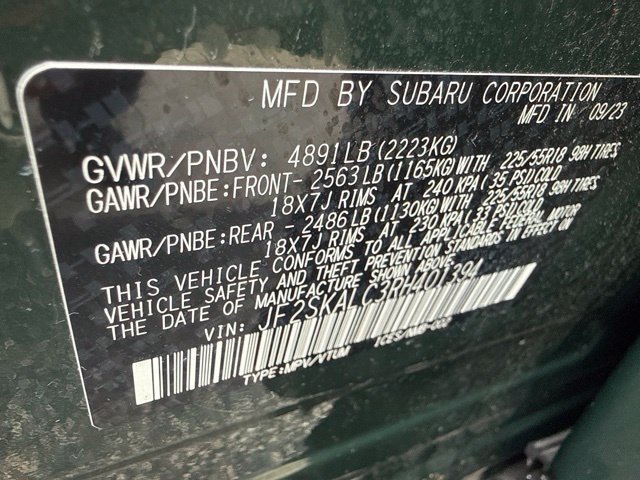 Used 2024 Green Subaru Limited image 8