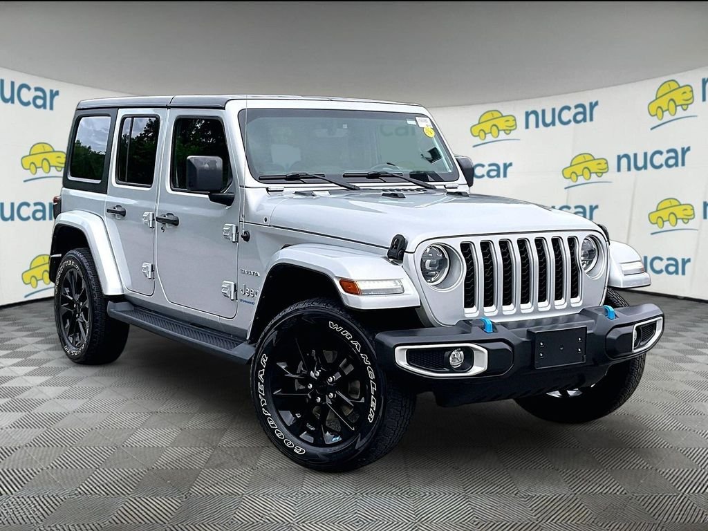 Used 2023 Silver Jeep Sahara 4xe image 1