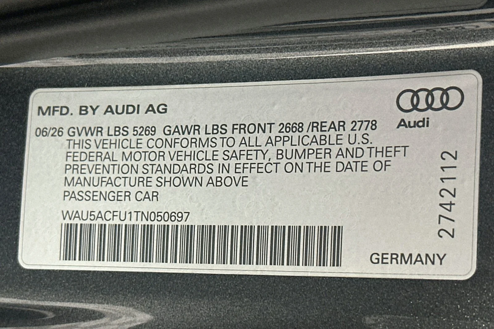 New 2026 Daytona Gray Pearl Effect Audi Premium Plus image 18