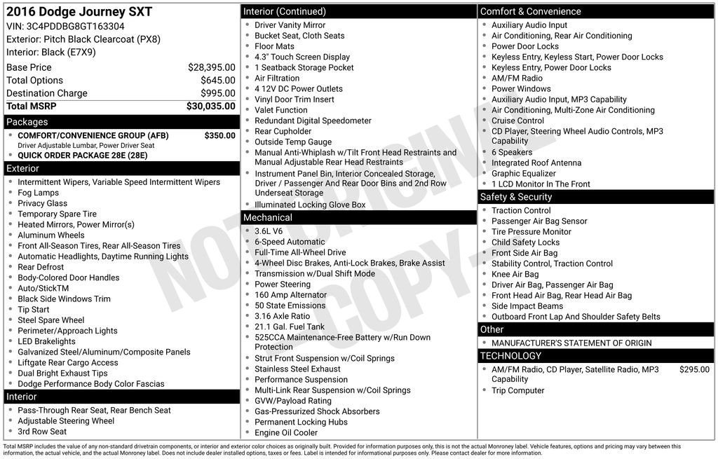 Used 2016 Black Dodge SXT image 37