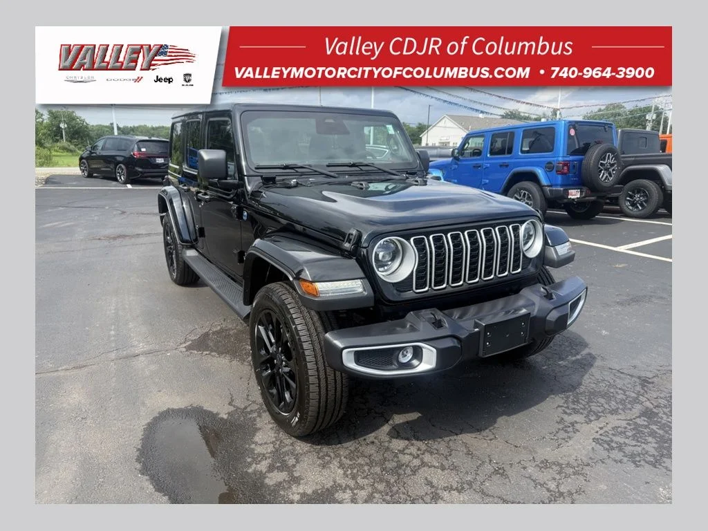Used 2025 Black Jeep Sahara 4xe image 1