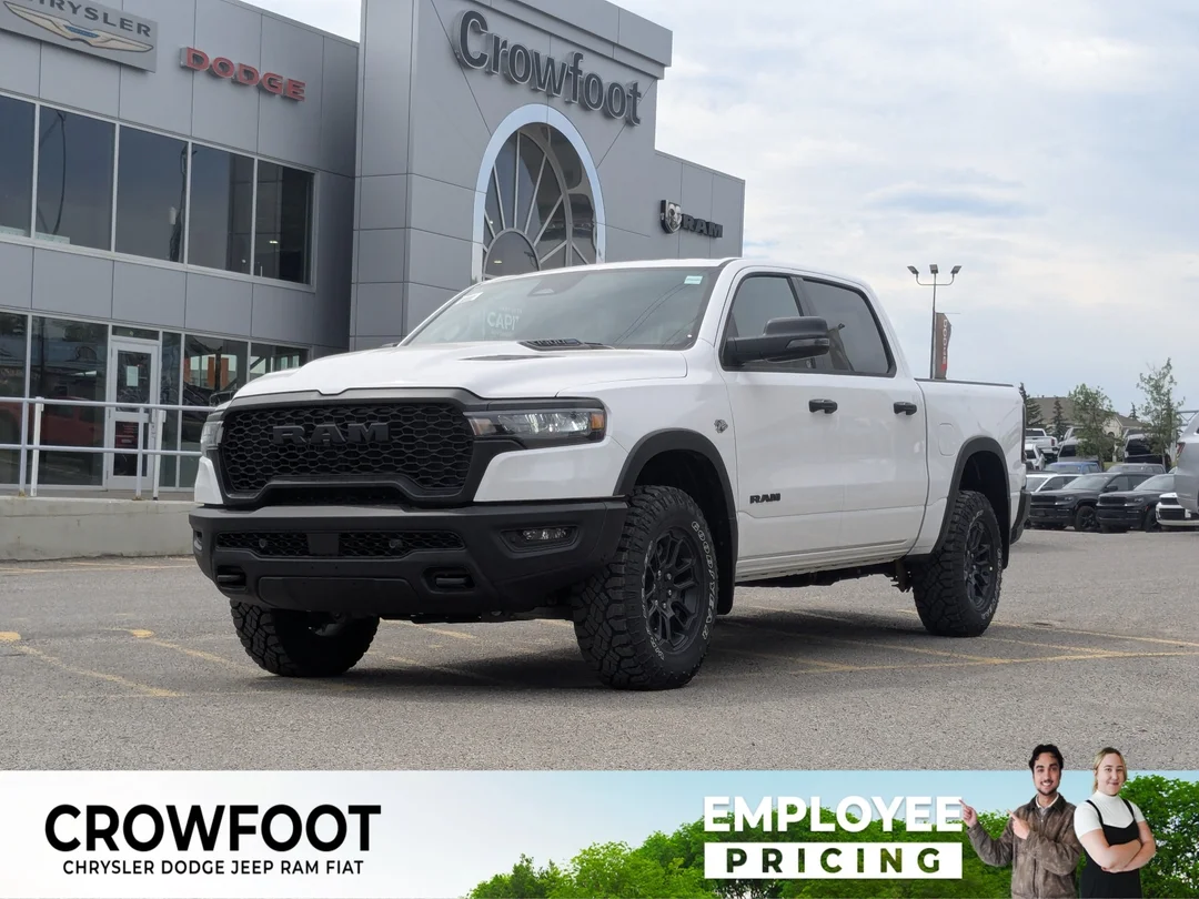 New 2026 White RAM Rebel - - 5.7L HEMI V8 eTorque - Package 27W - Steel Sport Hood & More! image 1