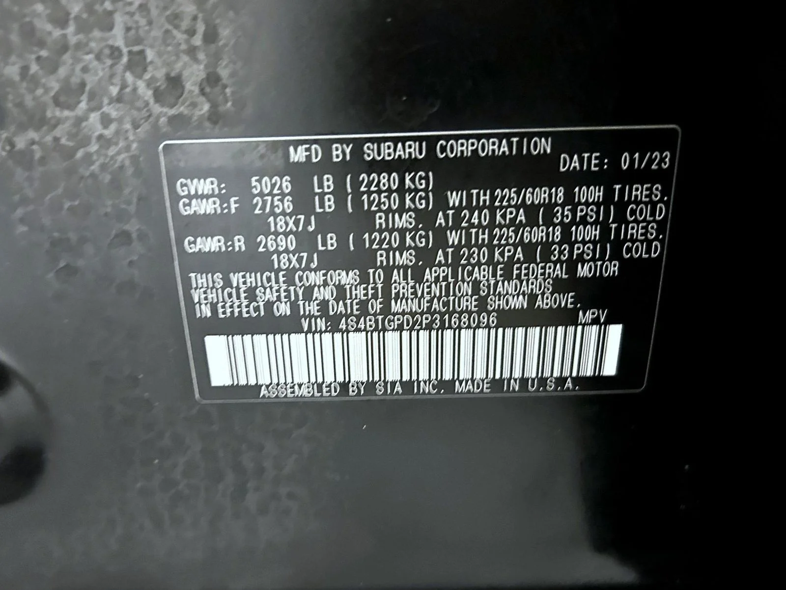 Used 2023 Black Subaru Touring XT image 25
